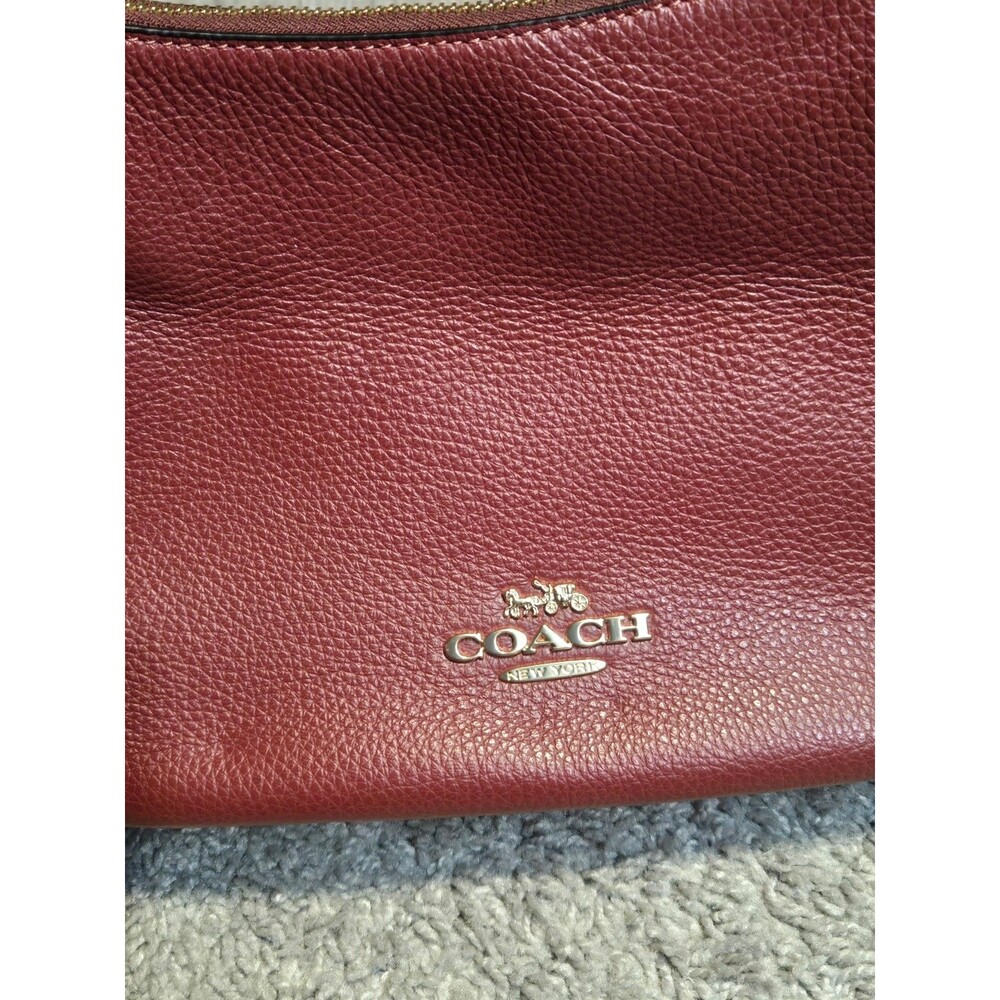 Nwt LTH Coach Mara Hobo Shoulder Bag Cherry Pebble Leather - Picture 9 of 9